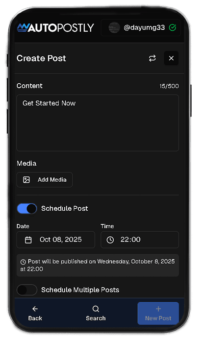 MyAutoPostly Mobile Experience